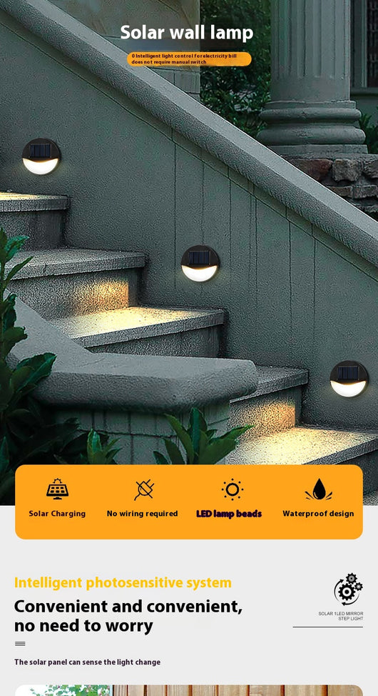 Lámpara Solar para Escaleras Exterior - Luz LED de Paso - Image 16
