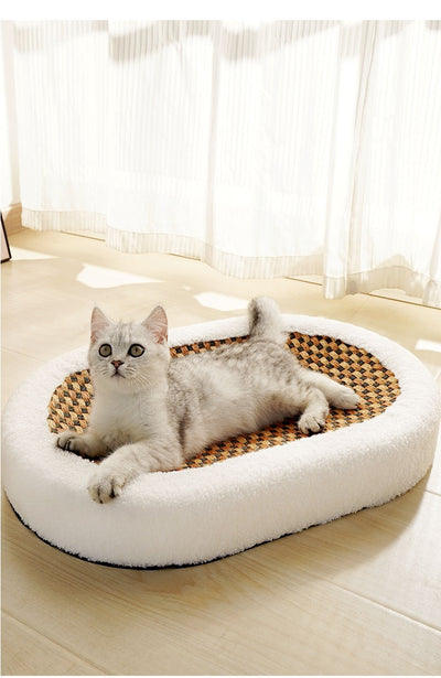 Nido Ovalado para Gatos con Tabla Rascadora de Sisal Resistente - Image 15