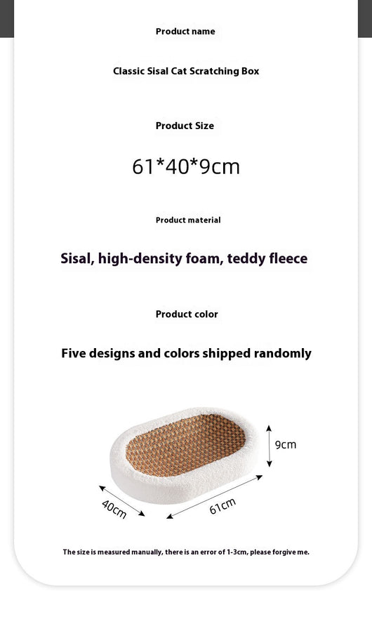 Nido Ovalado para Gatos con Tabla Rascadora de Sisal Resistente - Image 17