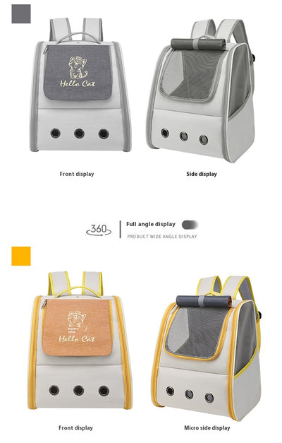 Mochila Transportadora Plegable para Gatos - Diseño Doble Respaldo Transpirable - Image 36