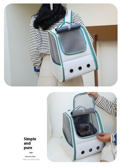 Mochila Transportadora Plegable para Gatos - Diseño Doble Respaldo Transpirable - Image 42