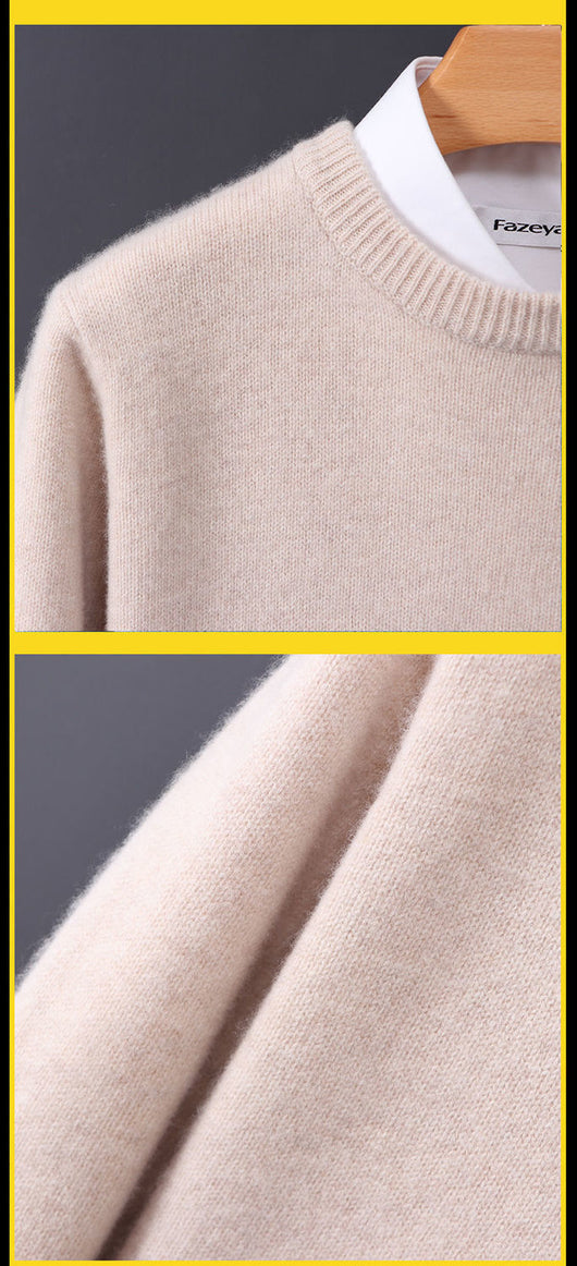 Suéter Holgado para Hombre Cuello Redondo Tejido Base Oversized - Image 36
