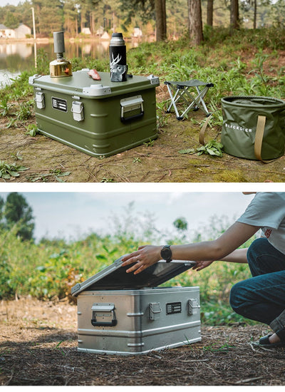 Caja de Almacenamiento Portátil de Aluminio para Camping y Vehículos - Image 18