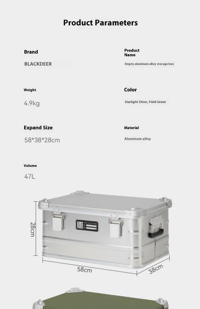 Caja de Almacenamiento Portátil de Aluminio para Camping y Vehículos - Image 21