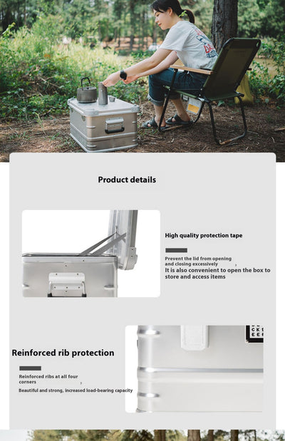 Caja de Almacenamiento Portátil de Aluminio para Camping y Vehículos - Image 27