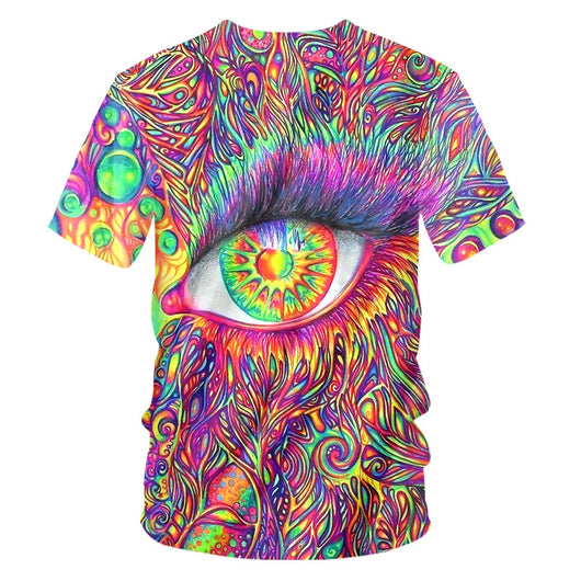 Playera Casual Estampado Psicodélico 3D con Tecnología Transpirable - Image 37