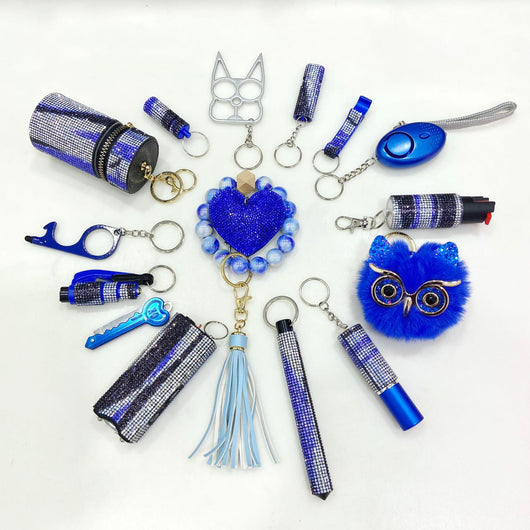 Set de 16 Llaveros Camuflaje Azul - Image 3