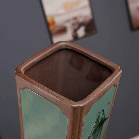 Maceta Cerámica Cuadrada Púrpura para Orquídeas y Plantas de Interior - Image 37
