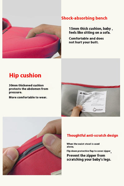 Cargador de Bebé Multifuncional con Cinturón de Algodón y Soporte para Cadera - Image 32