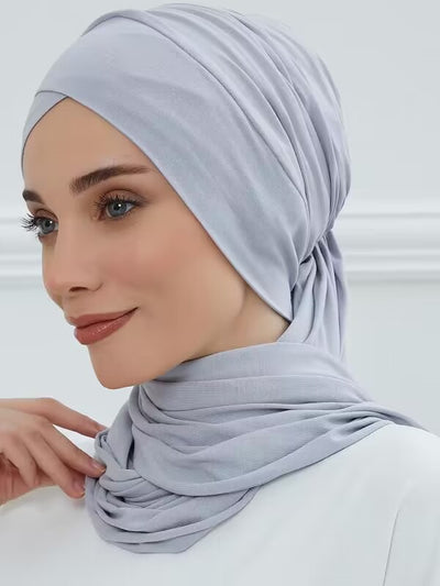 Bufanda Elástica de Algodón Puro para Mujer - Diseño Minimalista - Image 11