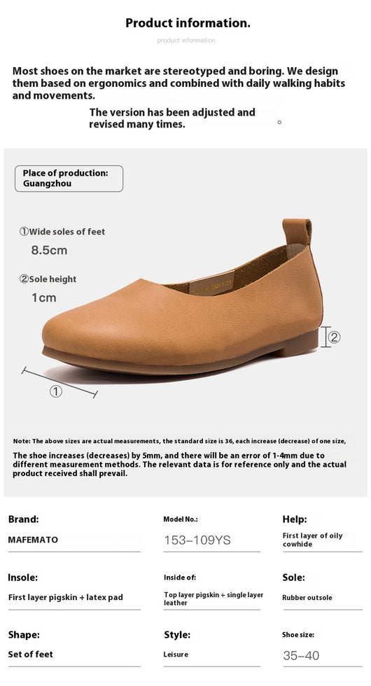 Zapatos Planos de Cuero Vacuno para Mujer - Diseño Minimalista - Image 12