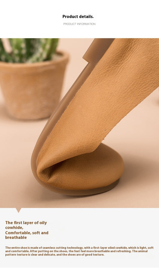 Zapatos Planos de Cuero Vacuno para Mujer - Diseño Minimalista - Image 13