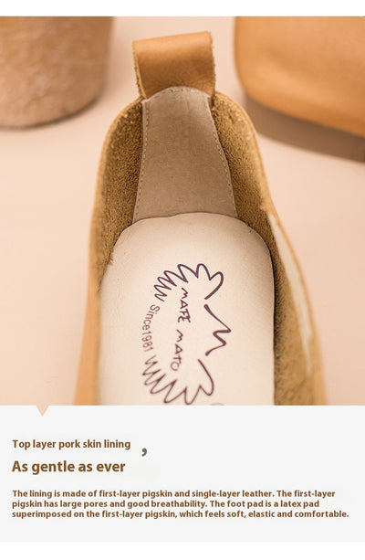 Zapatos Planos de Cuero Vacuno para Mujer - Diseño Minimalista - Image 14