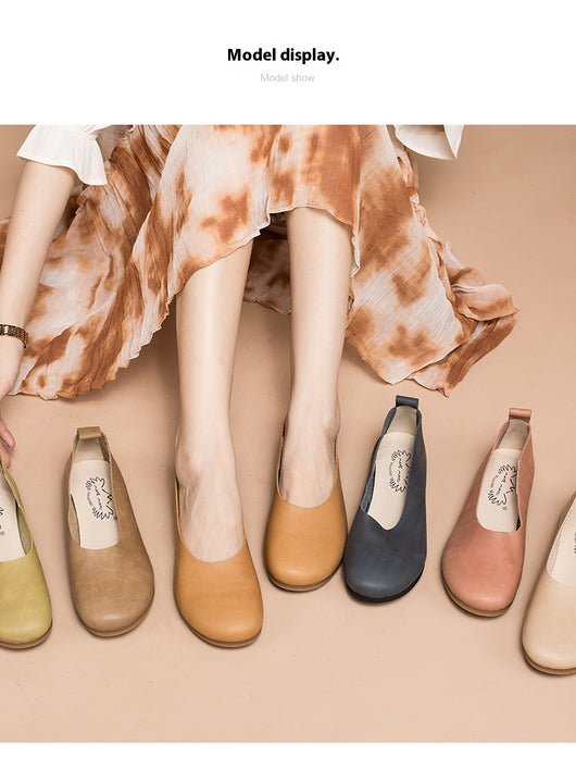 Zapatos Planos de Cuero Vacuno para Mujer - Diseño Minimalista - Image 15