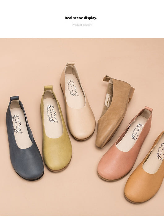 Zapatos Planos de Cuero Vacuno para Mujer - Diseño Minimalista - Image 16