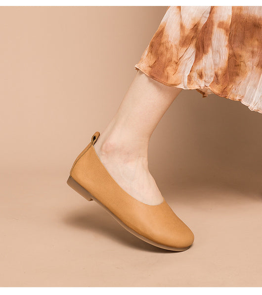 Zapatos Planos de Cuero Vacuno para Mujer - Diseño Minimalista - Image 17