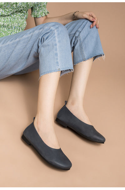 Zapatos Planos de Cuero Vacuno para Mujer - Diseño Minimalista - Image 19