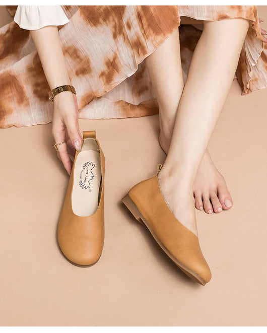 Zapatos Planos de Cuero Vacuno para Mujer - Diseño Minimalista - Image 25