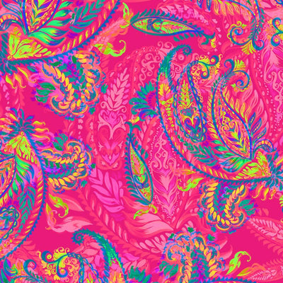 Women's pink paisley print bikini set with halter top featuring a cutout and tie-side thong bottoms. - Image 19