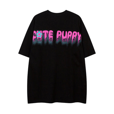 Camiseta Suelta Estampado Graffiti Cartoon para Hombre - Image 25