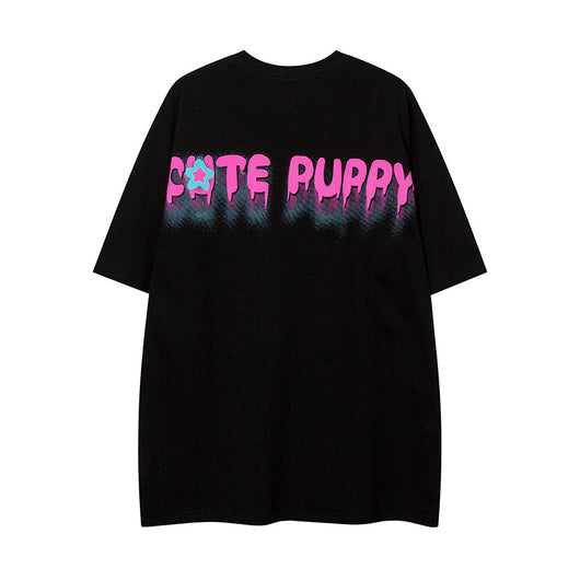 Camiseta Suelta Estampado Graffiti Cartoon para Hombre - Image 25