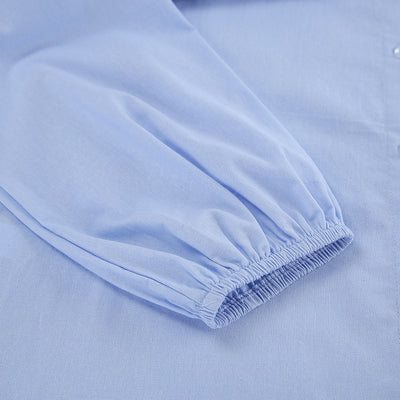 Conjunto Dos Piezas: Camisa Azul de Algodón Manga Larga y Shorts - Image 24