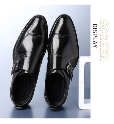 Zapatos de Cuero Casuales para Hombre con Hebilla y Bordado Termocrómico - Image 41