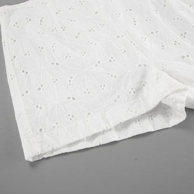 Conjunto de Blusa y Shorts Jacquard Suelto para Mujer - Image 7