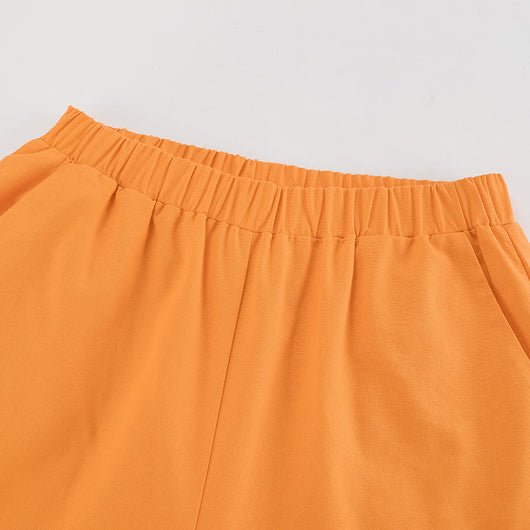 Conjunto Dos Piezas Naranja con Corpiño de Encaje y Cordones para Mujer - Image 15