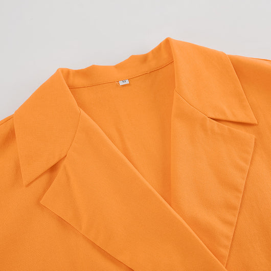 Conjunto Dos Piezas Naranja con Corpiño de Encaje y Cordones para Mujer - Image 17