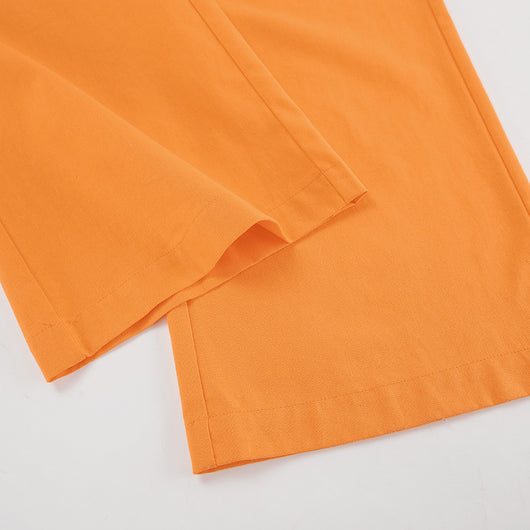 Conjunto Dos Piezas Naranja con Corpiño de Encaje y Cordones para Mujer - Image 18