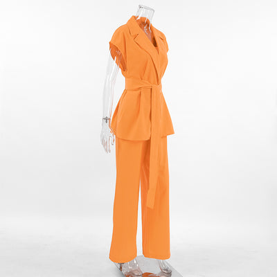 Conjunto Dos Piezas Naranja con Corpiño de Encaje y Cordones para Mujer - Image 20