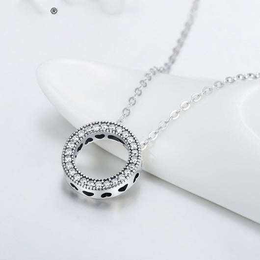Collar Colgante de Plata Esterlina 925 con Diamantes Redondos - Image 8