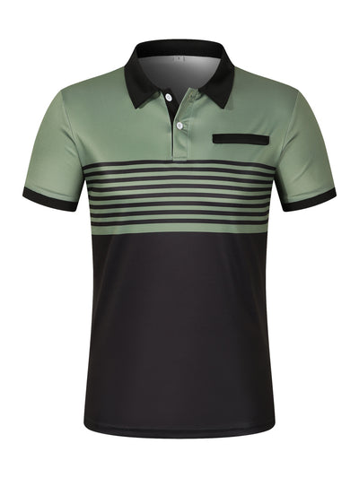 Camisa Casual a Rayas con Bolsillo en el Pecho para Hombre - Image 19