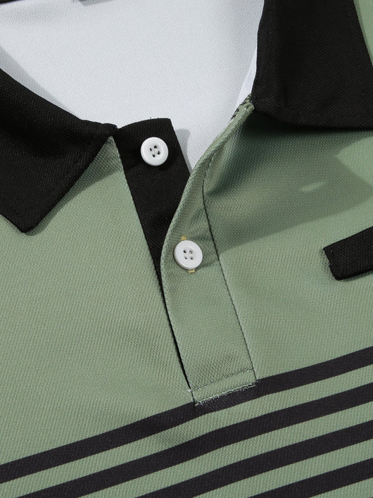 Camisa Casual a Rayas con Bolsillo en el Pecho para Hombre - Image 26