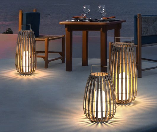 Lámpara Solar Portátil de Ratán para Jardín - Image 17
