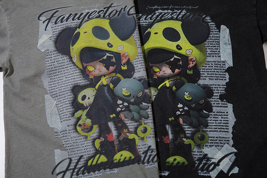 Camiseta Estampada Cartoon Depresivo para Hombre - Image 23