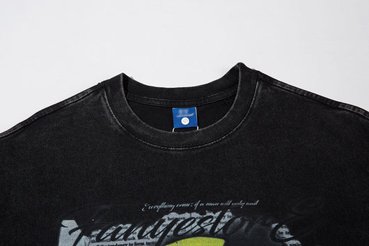 Camiseta Estampada Cartoon Depresivo para Hombre - Image 29