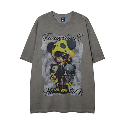 Camiseta Estampada Cartoon Depresivo para Hombre - Image 34