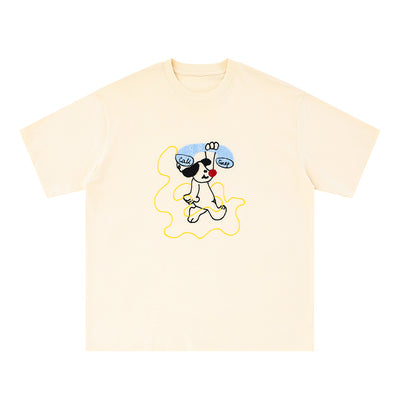 Camiseta Manga Corta con Bordado de Cachorro para Hombre - Image 24