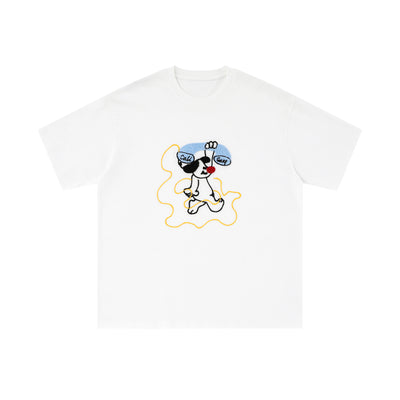 Camiseta Manga Corta con Bordado de Cachorro para Hombre - Image 26