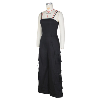 Jumpsuit de Trabajo para Mujer con Bolsillos Múltiples y Pierna Ancha - Image 18