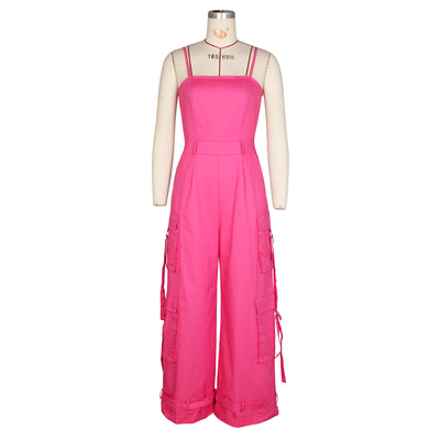 Jumpsuit de Trabajo para Mujer con Bolsillos Múltiples y Pierna Ancha - Image 22