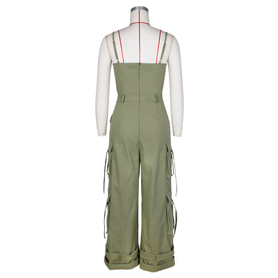 Jumpsuit de Trabajo para Mujer con Bolsillos Múltiples y Pierna Ancha - Image 23