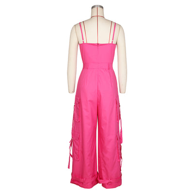 Jumpsuit de Trabajo para Mujer con Bolsillos Múltiples y Pierna Ancha - Image 25