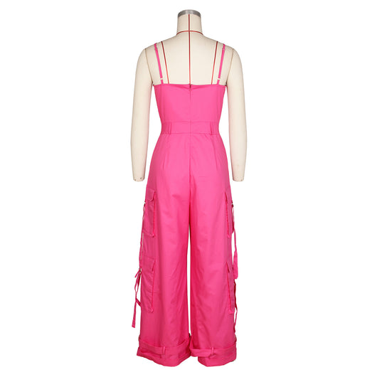 Jumpsuit de Trabajo para Mujer con Bolsillos Múltiples y Pierna Ancha - Image 25