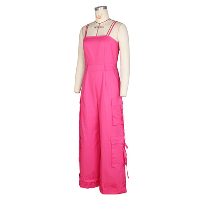 Jumpsuit de Trabajo para Mujer con Bolsillos Múltiples y Pierna Ancha - Image 32