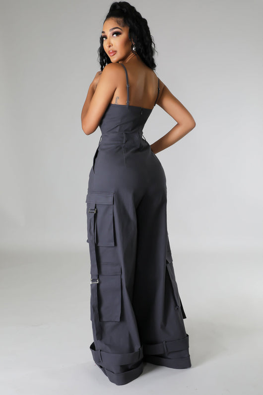 Jumpsuit de Trabajo para Mujer con Bolsillos Múltiples y Pierna Ancha - Image 37