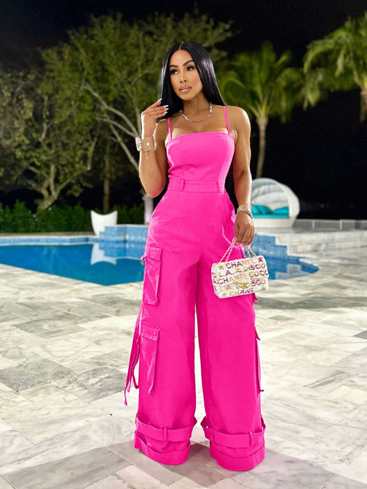 Jumpsuit de Trabajo para Mujer con Bolsillos Múltiples y Pierna Ancha - Image 40