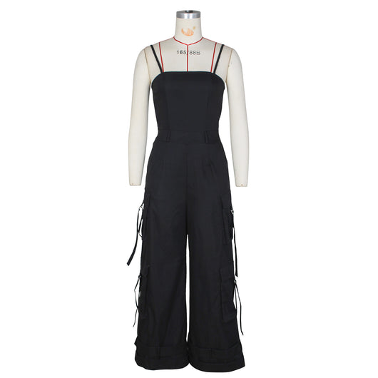 Jumpsuit de Trabajo para Mujer con Bolsillos Múltiples y Pierna Ancha - Image 49
